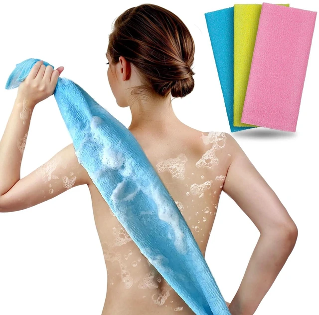 Main image of ARCH&M Exfoliating Washcloth and Japanese Shower Towel Body Scrubber, 3 Pack