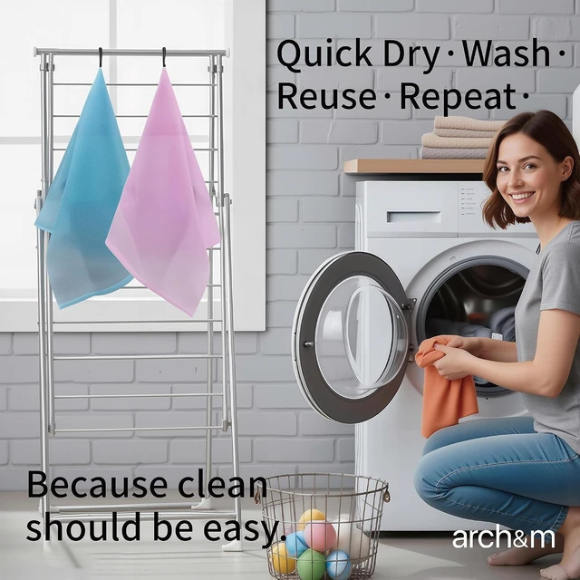 Alt view image 5 of 6 - ARCH&M Exfoliating Washcloth and Japanese Shower Towel Body Scrubber, 3 Pack