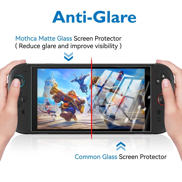 Alt view image 4 of 6 - Mothca 2-Pack Matte Tempered Glass Screen Protector for Nintendo Switch 2 (2025 Model) 7.9Inch Anti-Glare Anti-Fingerprint 9H Hardness with Alignment Frame