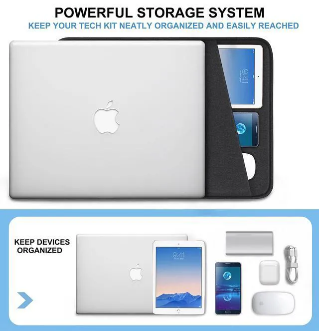 Alt view image 3 of 7 - 14Inch Laptop Sleeve, Water Resistant Shockproof Protective Computer Cover