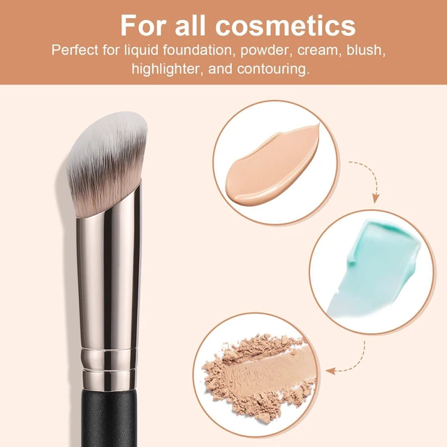 Alt view image 7 of 7 - Teoyall 3-Piece Angled Blending Brush Set for Foundation, Contour, Concealer
