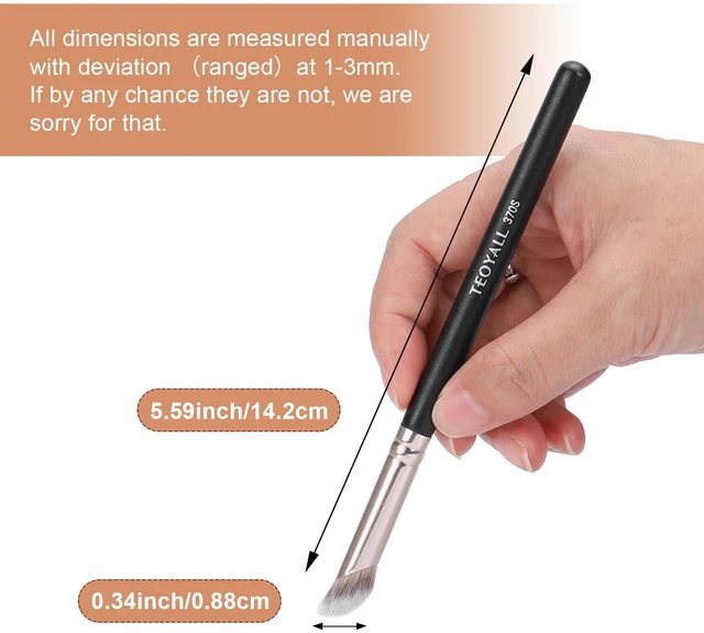 Alt view image 2 of 7 - Teoyall 3-Piece Angled Blending Brush Set for Foundation, Contour, Concealer