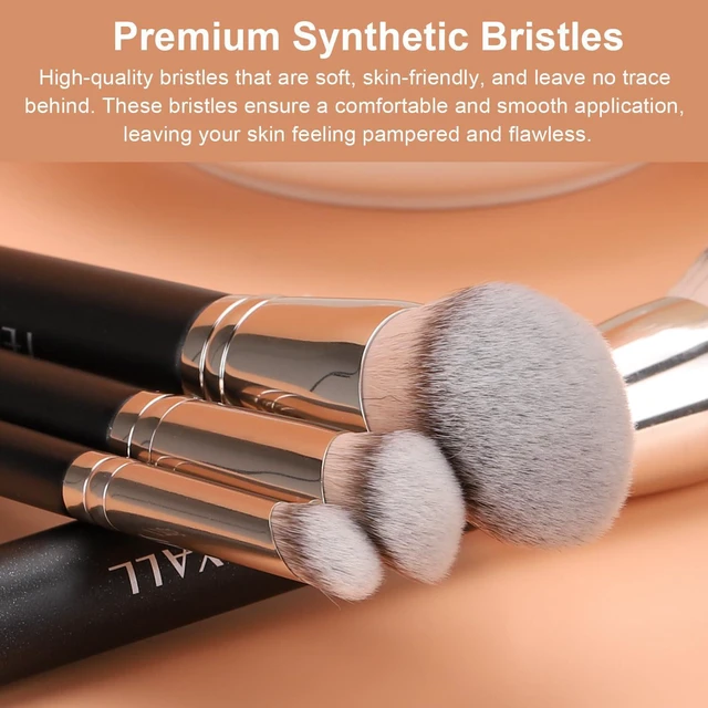 Alt view image 3 of 7 - Teoyall 3-Piece Angled Blending Brush Set for Foundation, Contour, Concealer