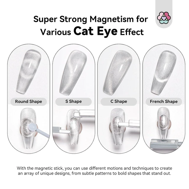 Alt view image 3 of 6 - SAVILAND Cat Eye Magnet 9PCS for Gel Nail Polish Nail Art Tool