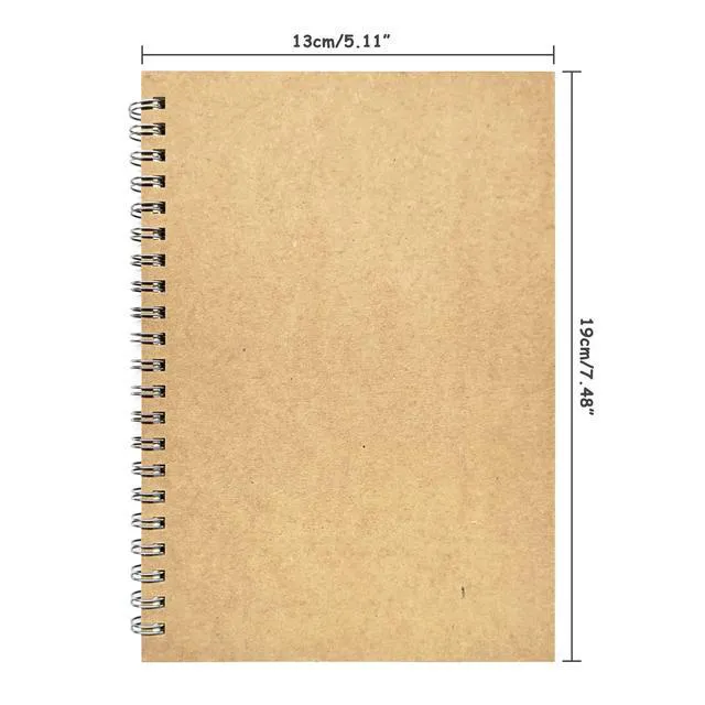 Alt view image 2 of 6 - Ykimok 2 Pack College Ruled Notebook, 100 Pages, 50 Sheets, 7.48 x 5.11 Inch, Soft Yellow Cover, Spiral Bound