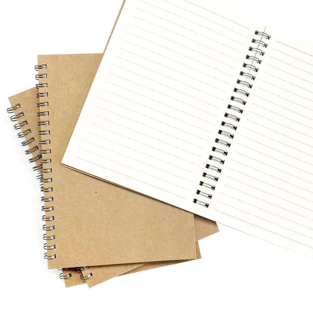 Alt view image 3 of 6 - Ykimok 2 Pack College Ruled Notebook, 100 Pages, 50 Sheets, 7.48 x 5.11 Inch, Soft Yellow Cover, Spiral Bound