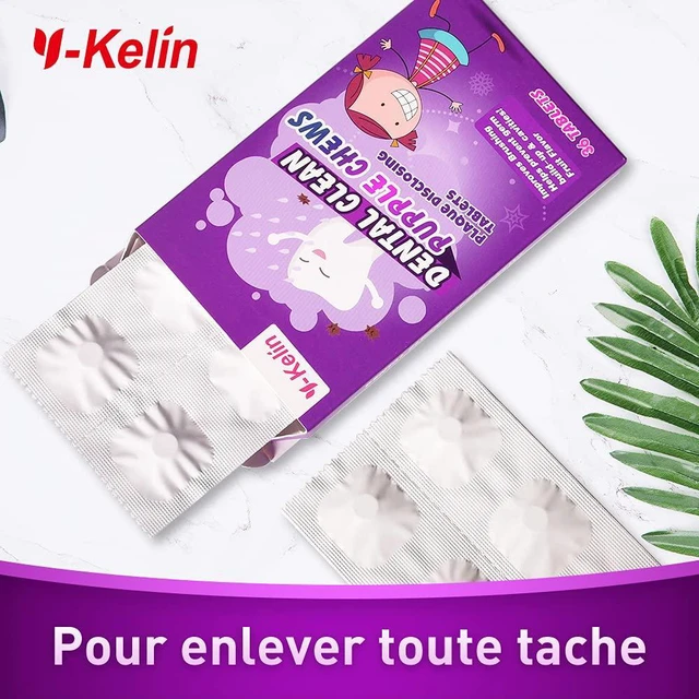 Alt view image 6 of 6 - Dental Plaque Disclosing Tablets for Kids & Adults, 36 Count - Shows Plaque by Changing Color, Helps Teach Brushing Habits