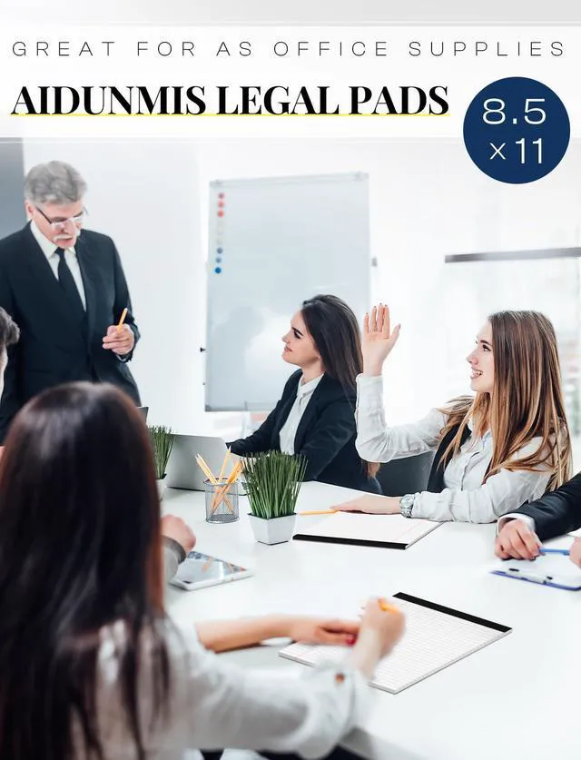 Alt view image 6 of 6 - Legal Note Pads 8.5 x 11 White 2 Pack