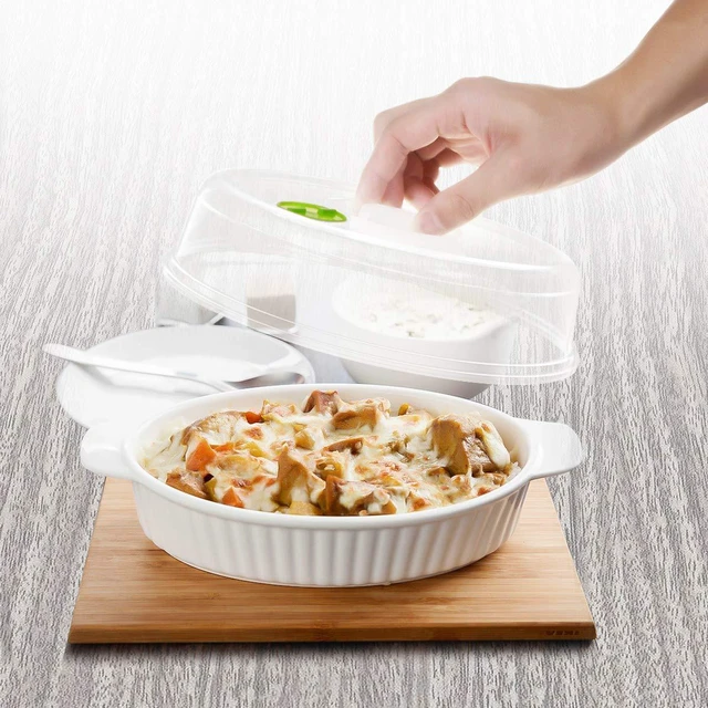 Alt view image 2 of 7 - Set of 5 Microwave Plate Covers with Adjustable Steam Vents, Mixed Sizes for Large & Small Food Plates Bowls