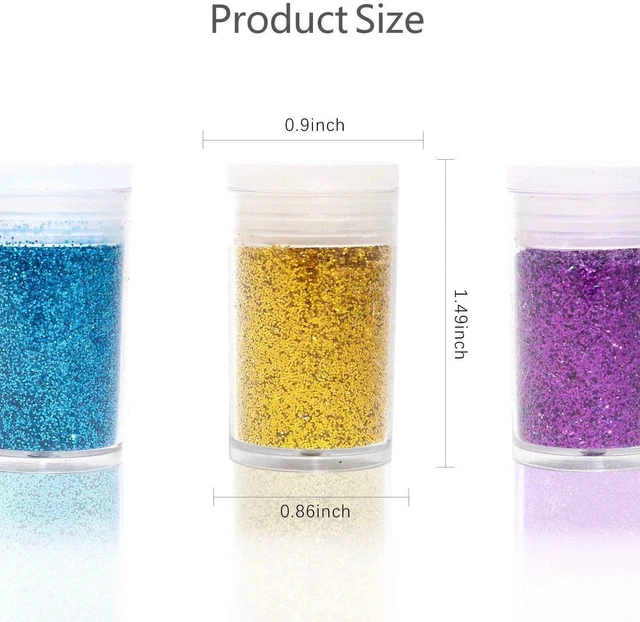 Alt view image 2 of 7 - 24 Colors Glitter Set, Fine Glitter for Resin, Arts & Crafts, Festival, Makeup, Body, Nail, Face, Hair, Eyeshadow, Lip Gloss Making