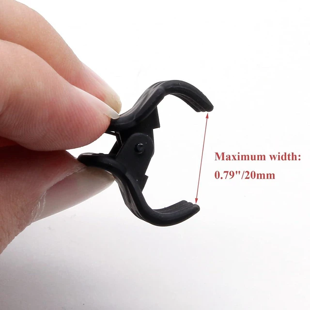 Alt view image 6 of 7 - BokWin Mini Hair Clips, 0.6 in, Matte Black, 50 Pcs