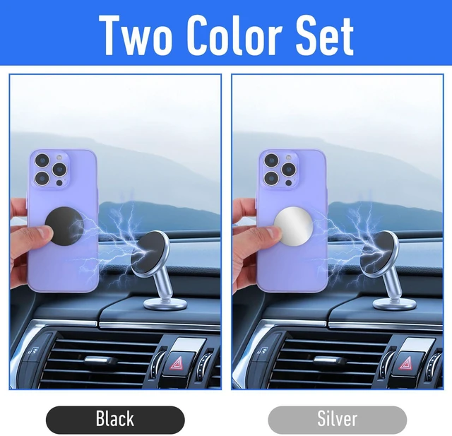 Alt view image 7 of 7 - Bewudy 14pcs Metal Plates for Magnetic Mount, Round Magnet for Phone Case