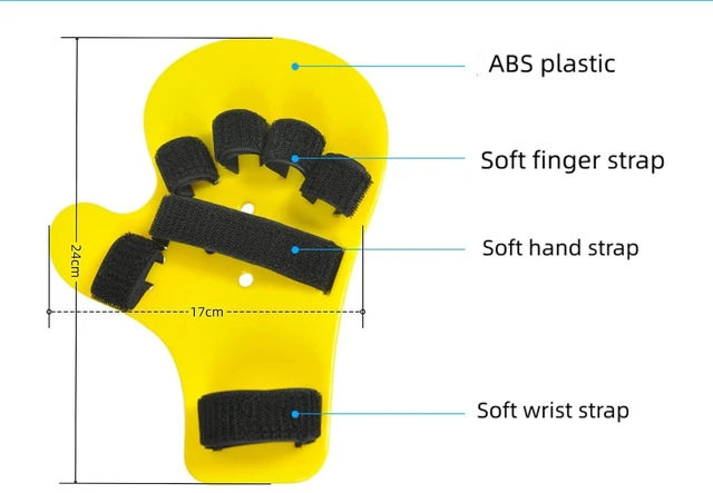 Alt view image 4 of 4 - Finger Orthotics Extended Type Fingerboard Stroke Hand Splint Training Support for Apoplexy Hemiplegia Right Left Men Women Yellow