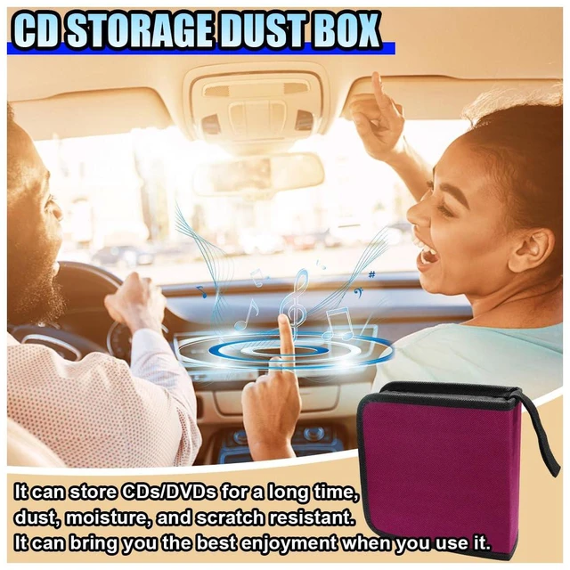 Alt view image 6 of 6 - 40-Capacity Car CD DVD Disc Storage Binder Wallet, Purple