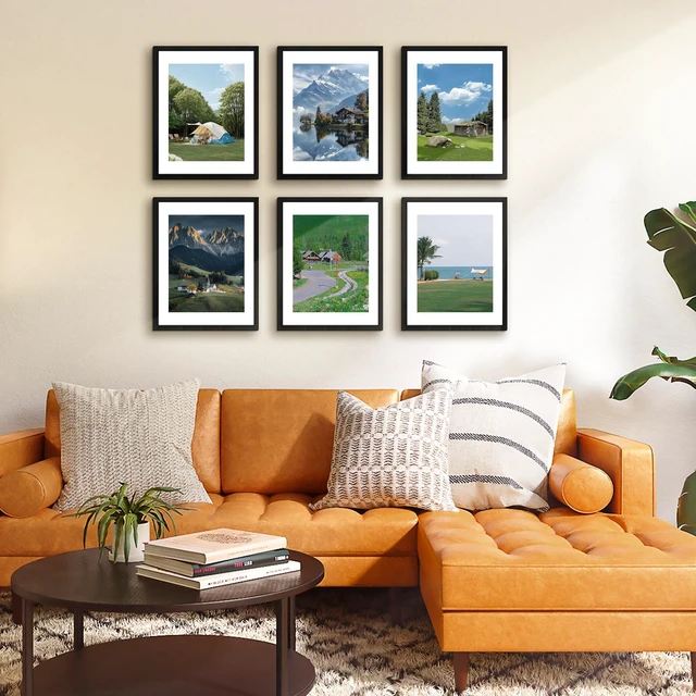 Alt view image 5 of 6 - FIXSMITH 11x14 Picture Frame 1 Pack, HD Plexiglass, Display 8x10 with Mat or 11x14 without Mat, Black, Gallery Wall Frame