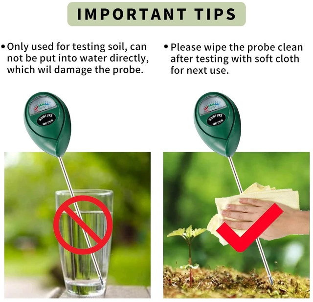 Alt view image 6 of 7 - Soil Moisture Meter Moisture Sensor Hygrometer for Indoor Outdoor Plant Care, No Battery Needed, Green
