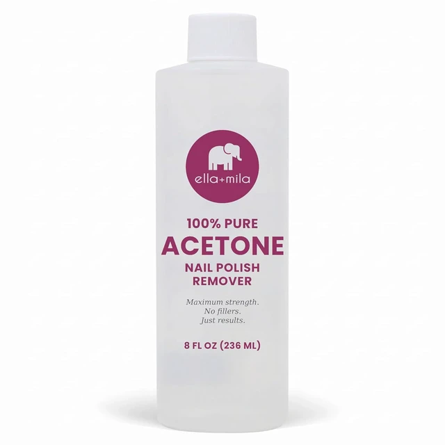 Main image of Ella+Mila 100% Pure Acetone Nail Polish Remover for Acrylic & Gel, 8fl oz