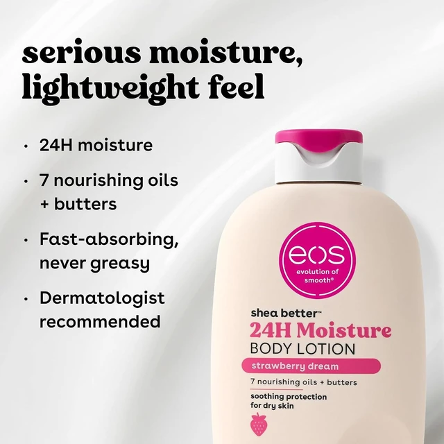 Alt view image 4 of 6 - Eos Shea Better Body Lotion - Strawberry Dream, with Natural Shea, 16fl oz