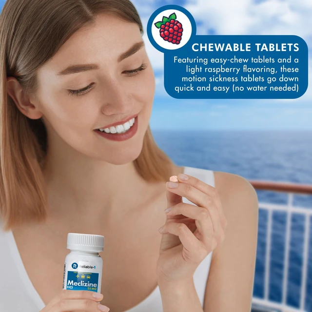 Alt view image 6 of 6 - Reliable-1 Laboratories Meclizine HCL 25mg 100 Tablets, 1 Bottle