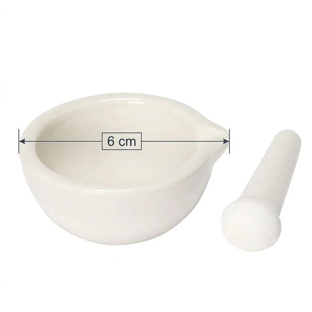 Alt view image 2 of 4 - Ceramic Mortar and Pestle Spice Crusher Garlic Grinder Herb Bowl 2.36Inch