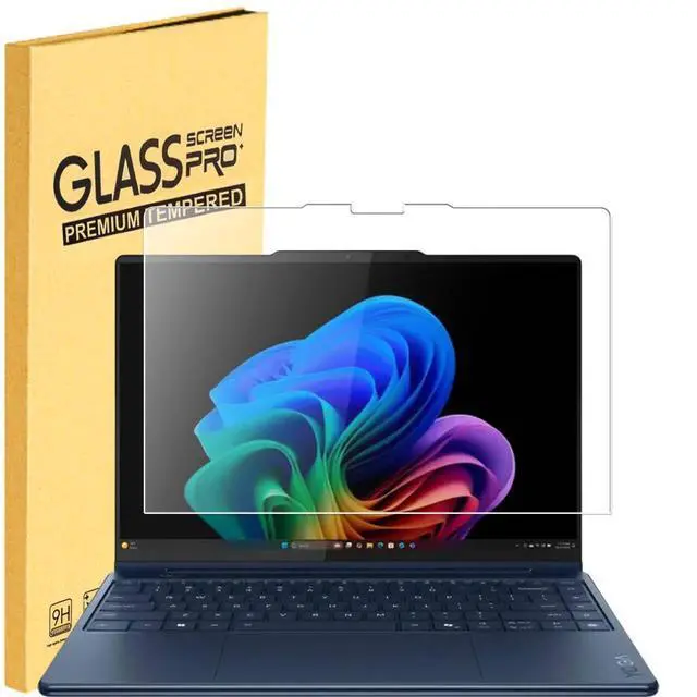 Main image of MUBUY-GOL Tempered Glass Screen Protector for Lenovo Yoga 9i Aura Edition 2-in-1 14" (14ILL10/14IPH11) & Yoga 9 2-in-1 14-Inch (14IMH9) Touchscreen Laptop Anti-Scratch, Bubble-Free, Ultra HD