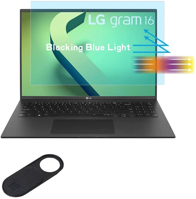 Main image of Anti Blue Light Screen Protector for LG Gram 16 Inch Laptop, LG Gram 16Z90S-H/16Z90TL-G/16Z90T-G/16Z90P/16Z90R/16T90Q/16T90P/16Z90TS/16Z90TP/16Z90TR Accessories Eyes Protection Filter Film