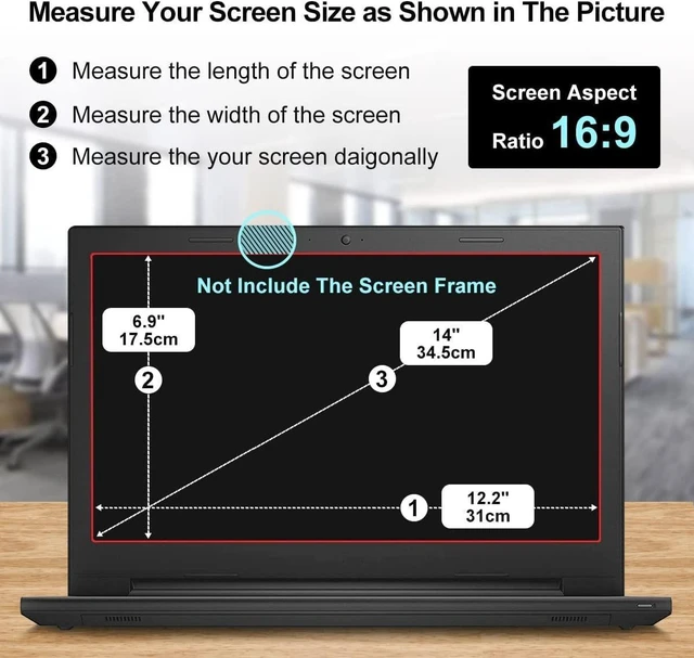 Alt view image 2 of 5 - (2PCS Pack) HP 14 inch Laptop Screen Protector Anti Blue Light Glare for HP 14" Laptop/HP Pavilion X360 14/HP Chromebook 14/HP Stream 14/HP ProBook 14, Eye Protection Computer Monitor Screen Pro