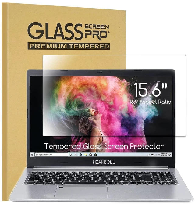 Main image of 15.6" Laptop Screen Protector Tempered Glass for 15.6" HP/Dell/ASUS/Sony/Samsung/Lenovo/Acer/MSI/LG/Razer Blade 15.6" 16:9 Laptop, 9H Hardness, Anti Fingerprint, Bubble Fre