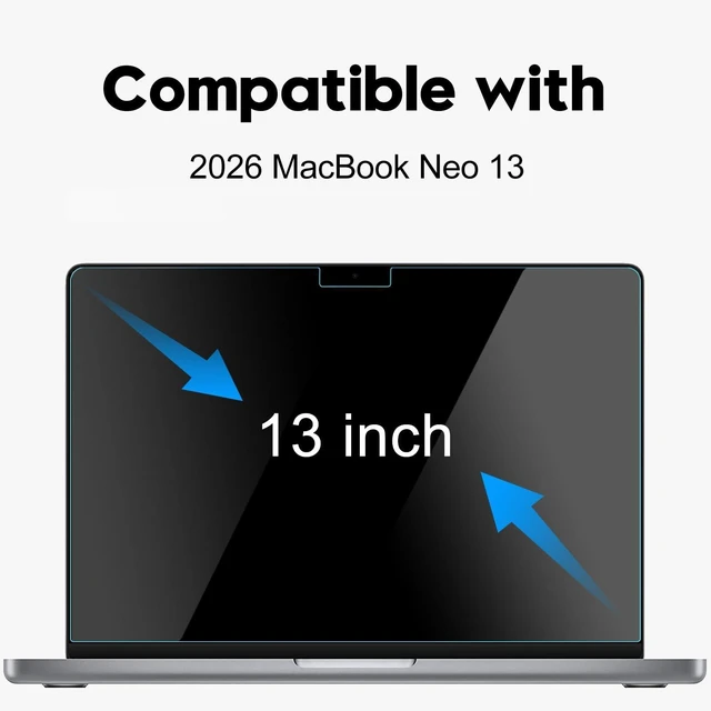 Alt view image 2 of 5 - Removable Privacy Screen Protector for 2026 MacBook Neo 13 A18 Pro Laptop