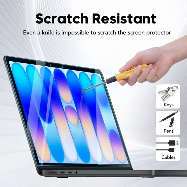 Alt view image 3 of 5 - 2Pack 9H Tempered Glass Screen Protector for 2026 MacBook Neo 13 A18 Pro