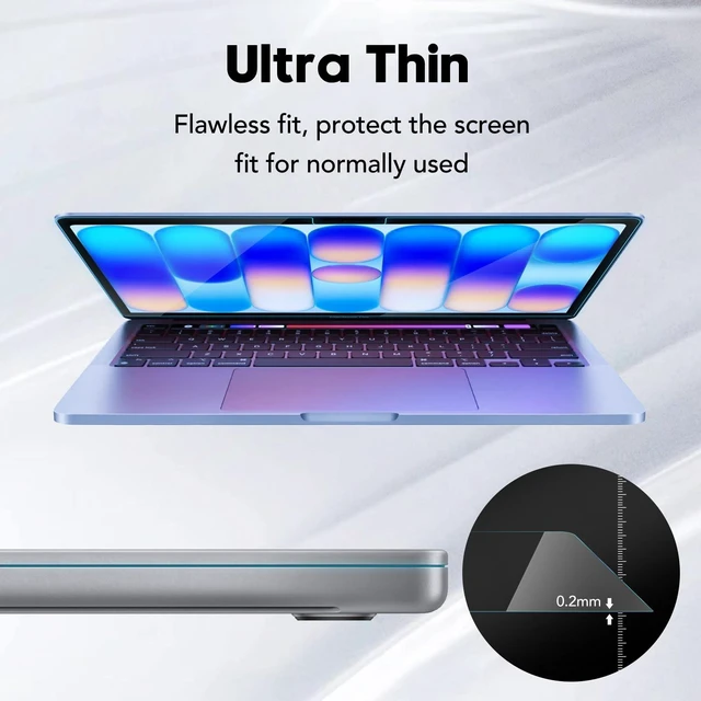 Alt view image 4 of 5 - 2Pack 9H Tempered Glass Screen Protector for 2026 MacBook Neo 13 A18 Pro