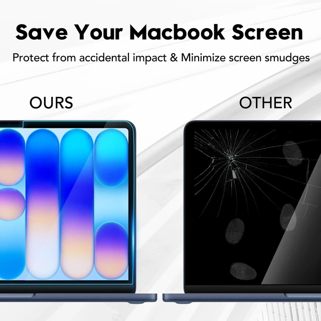 Alt view image 5 of 5 - 2Pack 9H Tempered Glass Screen Protector for 2026 MacBook Neo 13 A18 Pro