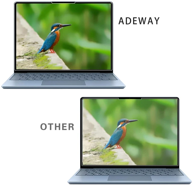 Alt view image 3 of 5 - Adeway Tempered Glass Screen Protector for Surface Laptop Go 2 12.4 inch 2022, 9H Hardness, Scratch Resist,HD Transparent, Also For Microsoft Surface Go 2020