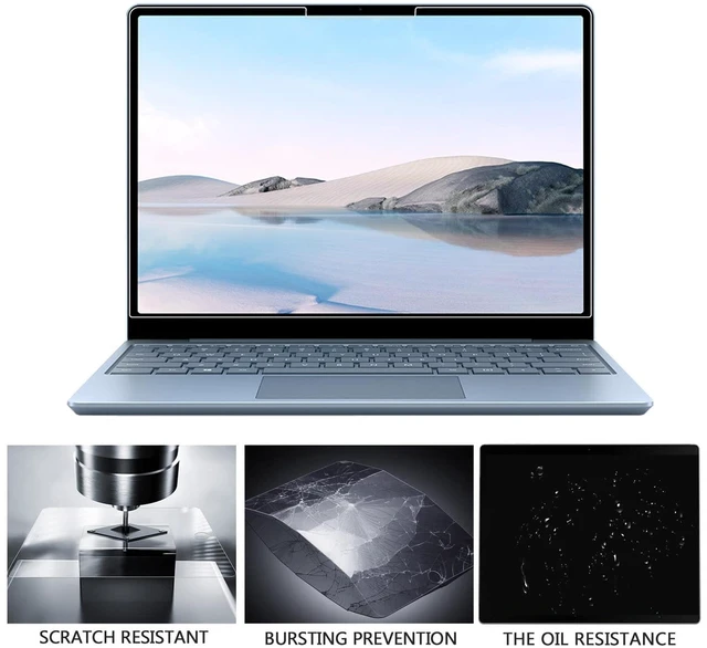 Alt view image 4 of 5 - Adeway Tempered Glass Screen Protector for Surface Laptop Go 2 12.4 inch 2022, 9H Hardness, Scratch Resist,HD Transparent, Also For Microsoft Surface Go 2020