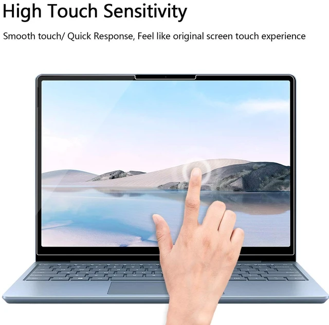 Alt view image 5 of 5 - Adeway Tempered Glass Screen Protector for Surface Laptop Go 2 12.4 inch 2022, 9H Hardness, Scratch Resist,HD Transparent, Also For Microsoft Surface Go 2020