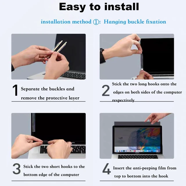 Alt view image 5 of 5 - BYIUIHS 16 Inch Laptop Privacy Screen Protector Designed for HP Envy/Dell/Asus/Acer/Samsung/Lenovo,Matte Eye Protection Anti Glare Anti peep Film for All 16" with 16:9 Aspect Rati