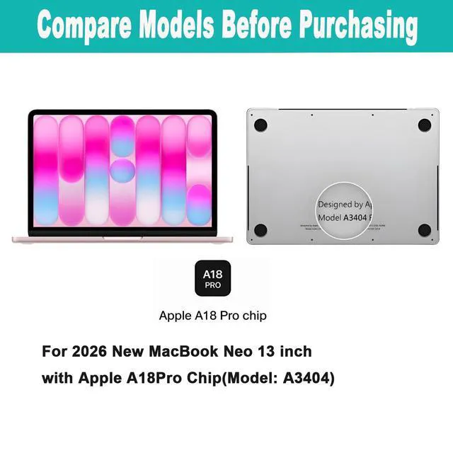 Alt view image 2 of 5 - 2 Pack Tempered Glass Screen Protector for 2026 MacBook Neo 13 inch