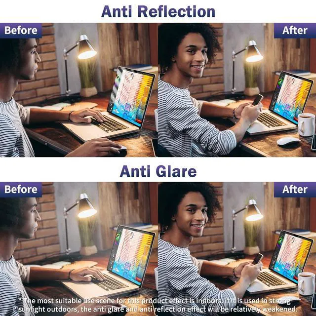 Alt view image 5 of 5 - F FORITO 2-Pack Anti Blue Light Screen Protector Compatible with 2023 MacBook Pro 16 inch M2 Pro /M2 Max Chip Model A2780, Anti Glare & Anti Scratch Laptop Screen Protector