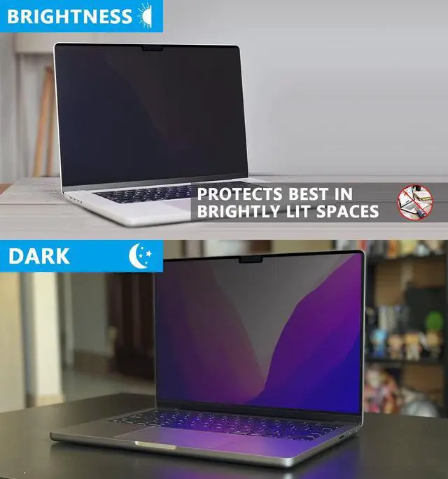 Alt view image 5 of 5 - Dabernur Privacy Screen Protector Compatible with MacBook Pro 14 inch (2021-2024), MacBook Pro 14.2" (M1-M4), Easy Installation/Bubble Free/Anti-Glare/Anti Blue Light for Magnetic Laptop Filter