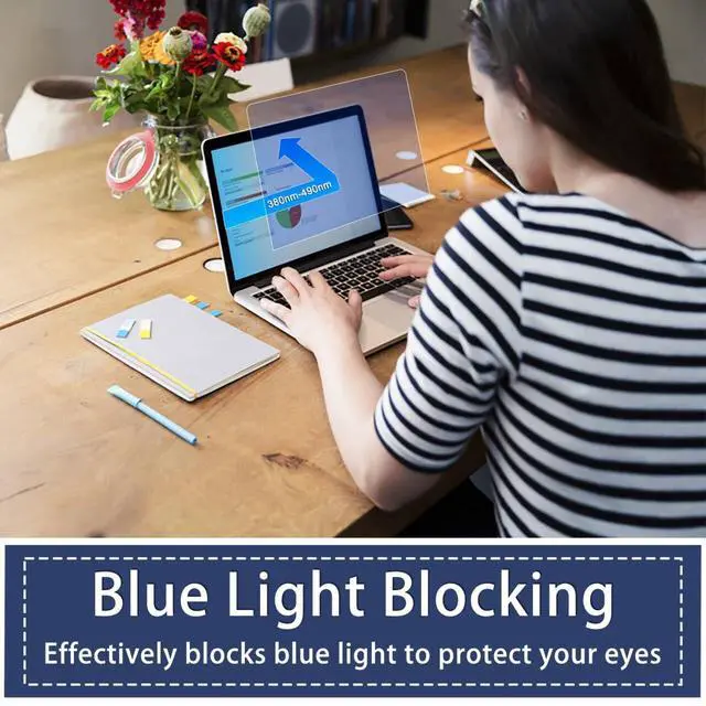 Alt view image 4 of 5 - 2-Pack Screen Protector for 2026 2025 Lenovo Slim 7i Aura Edition 14" & Lenovo Slim 7 14" (14ILL10 14AKP10) Laptop, Anti-Blue Light Anti-Glare Anti-UV Filter, Reduces Eye Strain, Anti-Finger