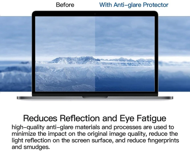 Alt view image 3 of 5 - F FORITO 2 PACK Anti Glare Laptop Screen Protector Compatible with 2018-2020 MacBook Air 13 with Touch ID Version A1932 A2179 A2337 M1, Anti-scratch & Anti-fingerprint (Matte) Screen Filter