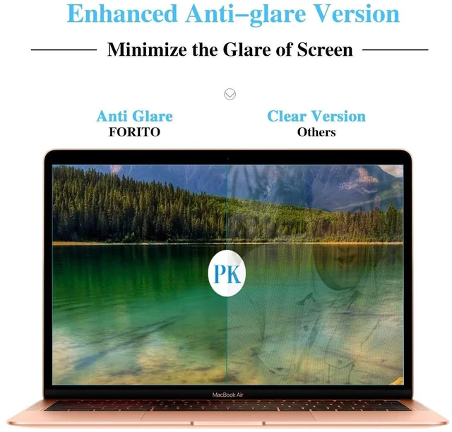Alt view image 4 of 5 - F FORITO 2 PACK Anti Glare Laptop Screen Protector Compatible with 2018-2020 MacBook Air 13 with Touch ID Version A1932 A2179 A2337 M1, Anti-scratch & Anti-fingerprint (Matte) Screen Filter