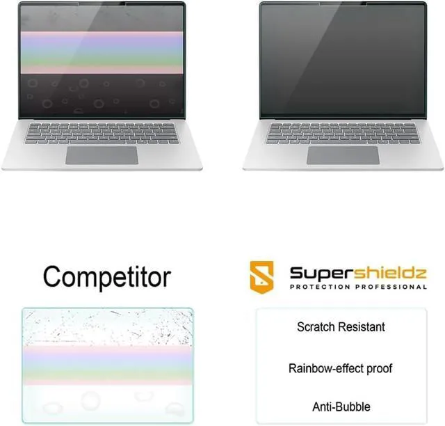 Alt view image 4 of 5 - Supershieldz Designed for Microsoft Surface Laptop 7 (15 inch) Tempered Glass Screen Protector, Anti Scratch, Bubble Free