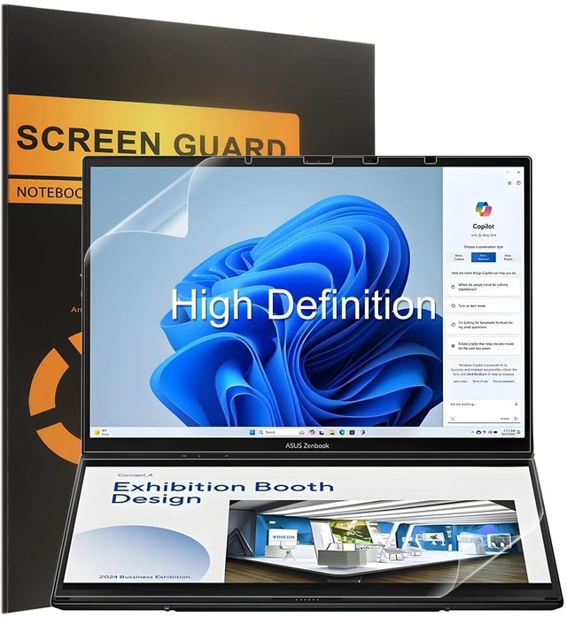 Main image of KEANBOLL 4-Pack Designed for 2025 ASUS Zenbook Duo Dual 14 Screen Protector (UX8406), High Definition Clear Shield (PET)