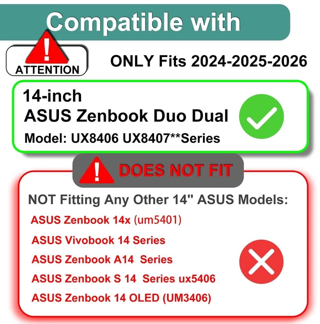 Alt view image 2 of 5 - KEANBOLL 4-Pack Designed for 2025 ASUS Zenbook Duo Dual 14 Screen Protector (UX8406), High Definition Clear Shield (PET)