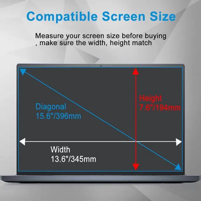 Alt view image 2 of 5 - Tempered Glass Screen Protector for HP 15.6 Laptop/HP Envy x360 15.6/HP Pavilion 15.6/HP OMEN 15.6, HP Probook 15.6, HP EliteBook 15.6/OmniBook 15.6 inch Laptop, Ultra Clear, 9H, Anti Fingerprin