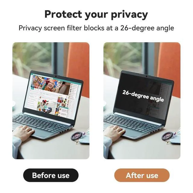 Alt view image 2 of 5 - Voohinddaa Magnetic Privacy Screen for MacBook Air 13.6" M2/M3/M4/M5 2022-2026, Detachable Matte Anti Blue Light Anti Glare Laptop Screen Protector
