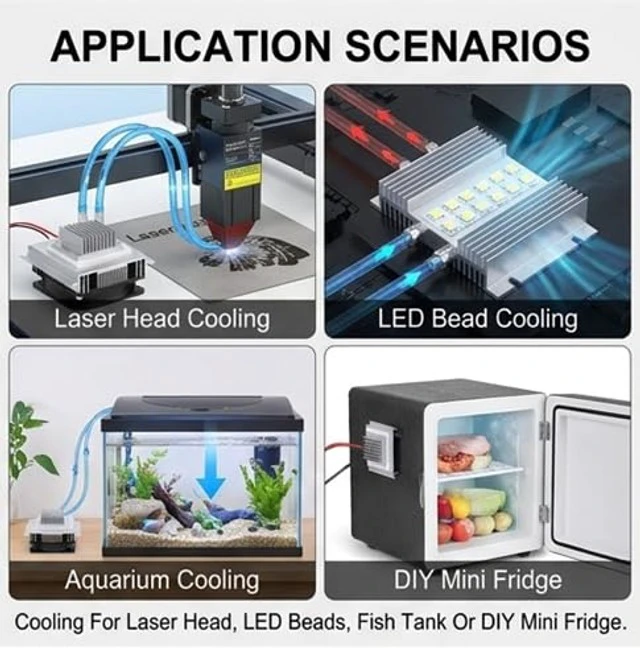 Alt view image 5 of 5 - XD-35 Thermoelectric Cooler Peltier Plate Module, Efficient Cooling System DIY Kit for Small Spaces Pet Cooling Mini Fridge
