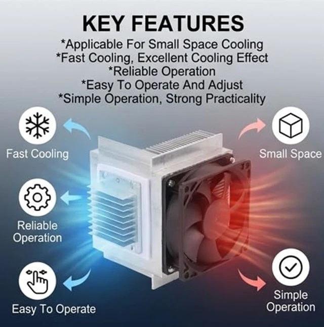 Alt view image 2 of 5 - XD-35 Thermoelectric Cooler Peltier Plate Module, Efficient Cooling System DIY Kit for Small Spaces Pet Cooling Mini Fridge