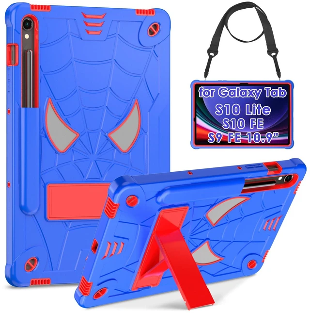 Main image of DETUOSI Case for Samsung Galaxy Tab S10 Lite / S10 FE / S9 FE 10.9-Inch with S Pen Holder + Shoulder Strap,3-Layer Hybrid Heavy Duty Full-Body Shockproof,4-Angle Viewing Protective Cover